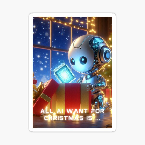 Item preview, Funny Christmas Chatbot All Ai Want for Christmas is ... designed and sold by 100xGifts.