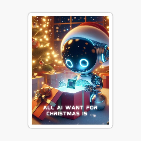 Item preview, Funny Christmas Chatbot All Ai Want for Christmas is ... designed and sold by 100xGifts.