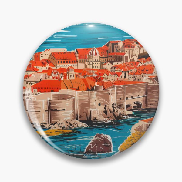 Item preview, Dubrovnik Vintage Travel Poster designed and sold by TravelerRat.