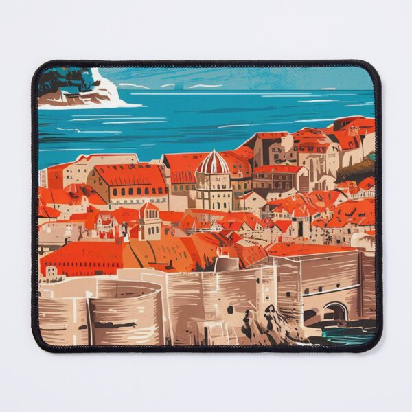 Item preview, Dubrovnik Vintage Travel Poster designed and sold by TravelerRat.