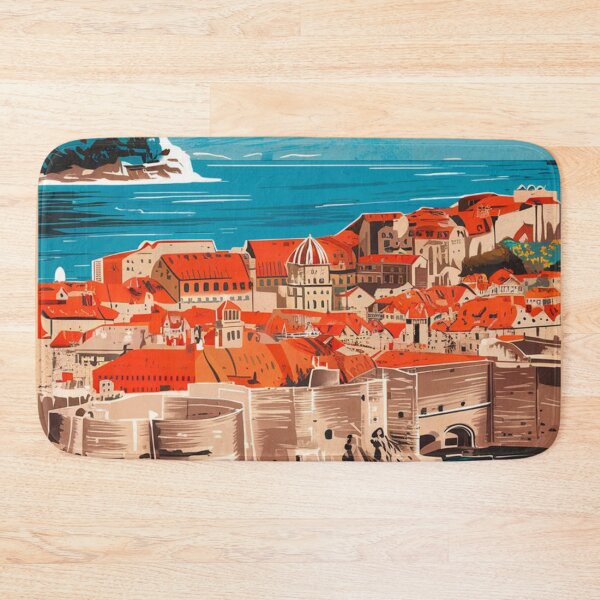 Item preview, Dubrovnik Vintage Travel Poster designed and sold by TravelerRat.