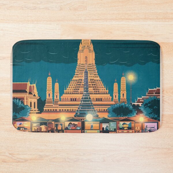 Item preview, Bangkok Vintage Travel Poster designed and sold by TravelerRat.