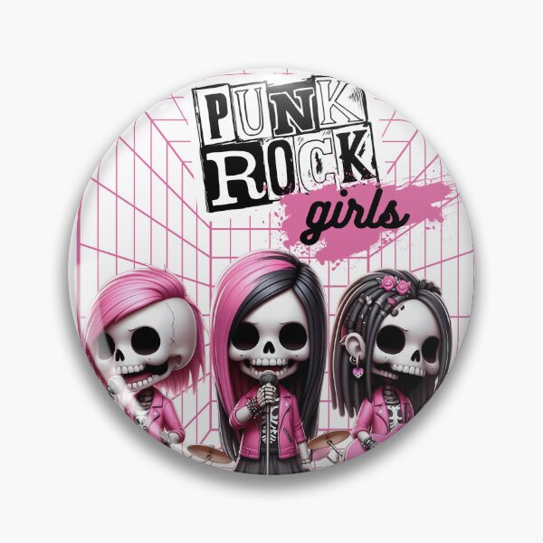 Item preview, Skull Punk Rock Girls Band Pink designed and sold by nocturnastore.