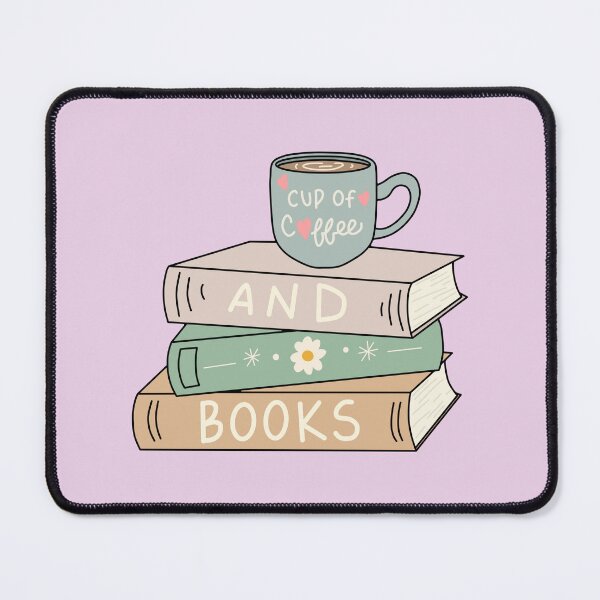 Item preview, cup of coffee and Books designed and sold by Evelyn Designs.