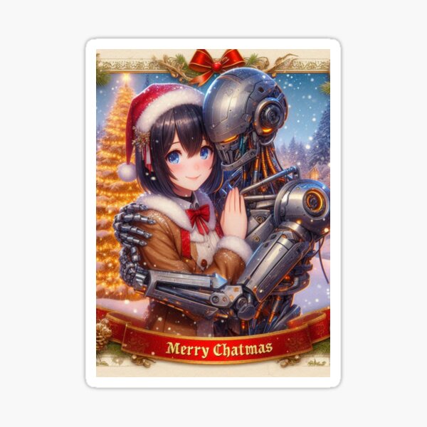 Item preview, #Christmas Chatbot Love Ai Anime Moe Female and Robot Merry CHATMAS designed and sold by 100xGifts.