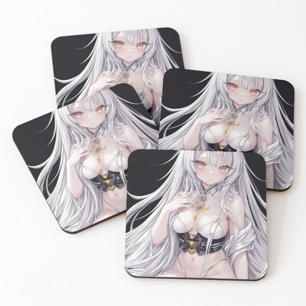 Item preview, Artwork of shy anime waifu, with wolf ears and grey hair designed and sold by Stajnon.