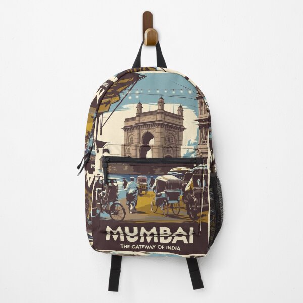 Item preview, Mumbai Vintage Travel Poster designed and sold by TravelerRat.