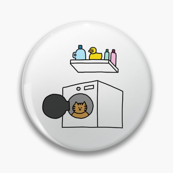 Item preview, a Cat in the washing machine and a Duck designed and sold by superbaechoo.