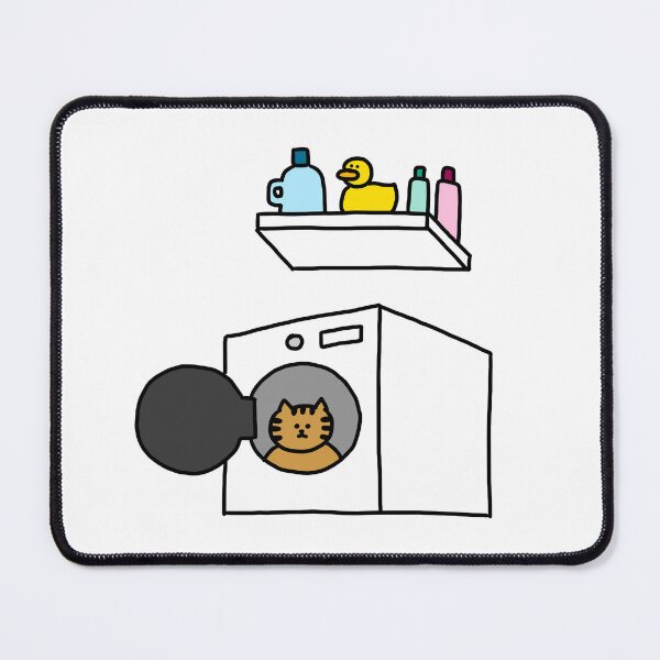 Item preview, a Cat in the washing machine and a Duck designed and sold by superbaechoo.