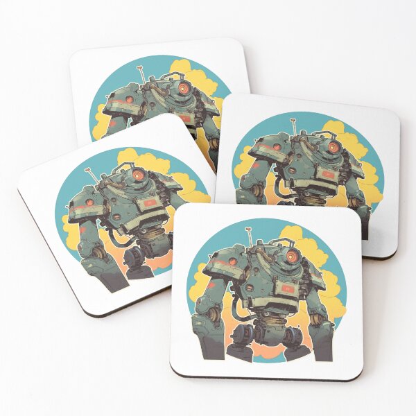 Aperçu de l'œuvre Robot vintage // Cyberpunk // Robot rétro // Coloré créée et vendue par SMARTKIT  DESIGNAGENCY.