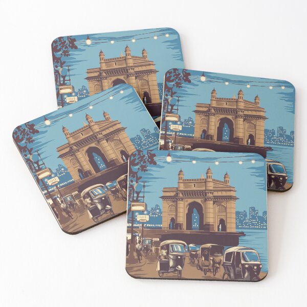 Item preview, Mumbai Vintage Travel Poster designed and sold by TravelerRat.