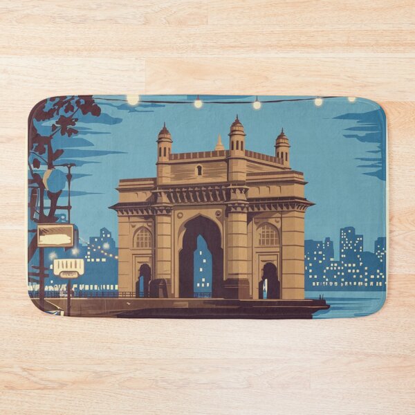 Item preview, Mumbai Vintage Travel Poster designed and sold by TravelerRat.