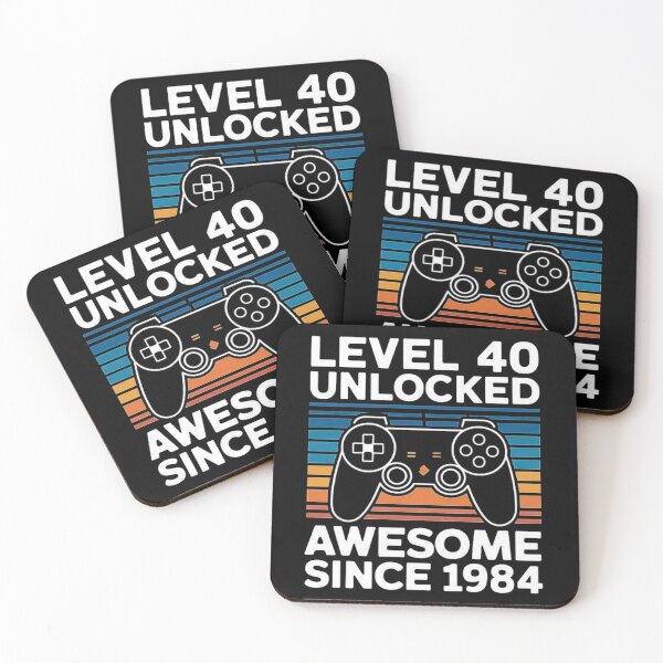 Item preview, Level 40 Unlocked - Celebrate Your Awesome Journey Since 1984 with Retro Gaming Life and Unique Birthday Gifts for Him designed and sold by love3617.