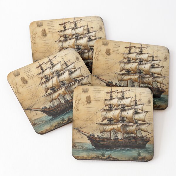 Item preview, Nautical - Antique Pirate Map designed and sold by KootenayDesigns.