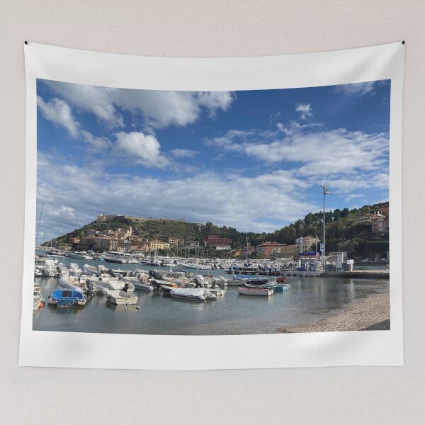 Item preview, Boat harbor in downtown Porto Ercole, Italy designed and sold by COCOJAEL.