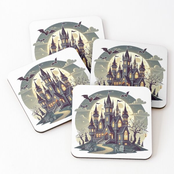 Item preview, Haunted Gothic Castle Under Full Moon designed and sold by Chokhdi289shop.