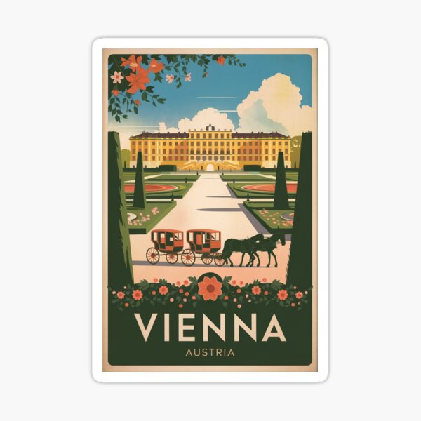 Item preview, Vienna Vintage Travel Poster designed and sold by TravelerRat.