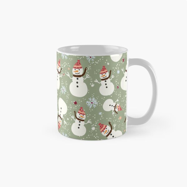 Item preview, Natural Christmas Hand drawn Cozy Snowman tossed with stars snowflakes designed and sold by sarakaquabubble.