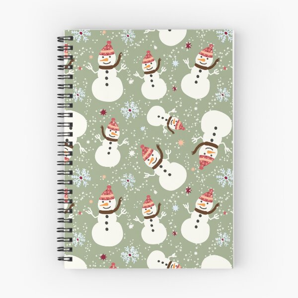 Item preview, Natural Christmas Hand drawn Cozy Snowman tossed with stars snowflakes designed and sold by sarakaquabubble.