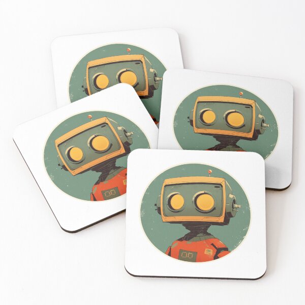 Aperçu de l'œuvre Robot vintage // Cyberpunk // Robot rétro // Coloré créée et vendue par SMARTKIT  DESIGNAGENCY.