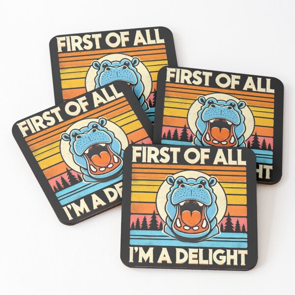 Item preview, First Of All I'm A Delight Funny Moo-Deng Hippo Hippopotamus  designed and sold by SztylishDesigns.