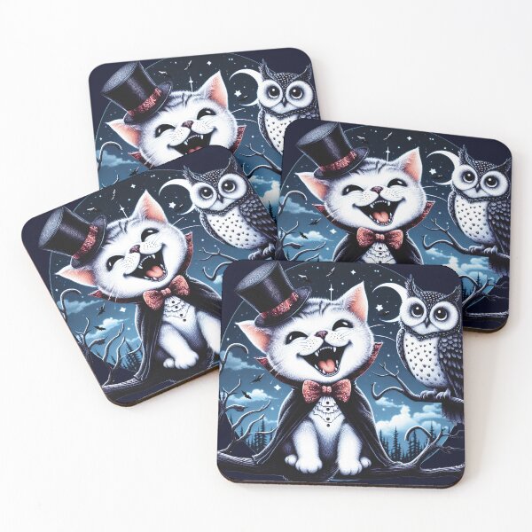 Item preview, Vampire Cat With An Owl D13 designed and sold by HappyHavenStu.