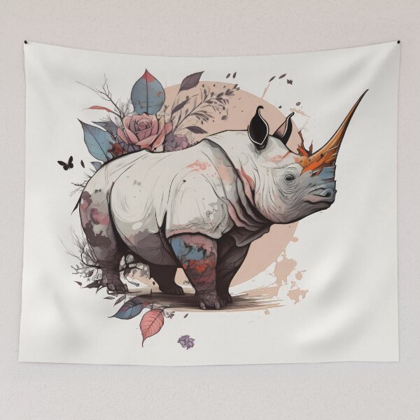 Item preview, A rhino in okami style designed and sold by The-Chieftain.