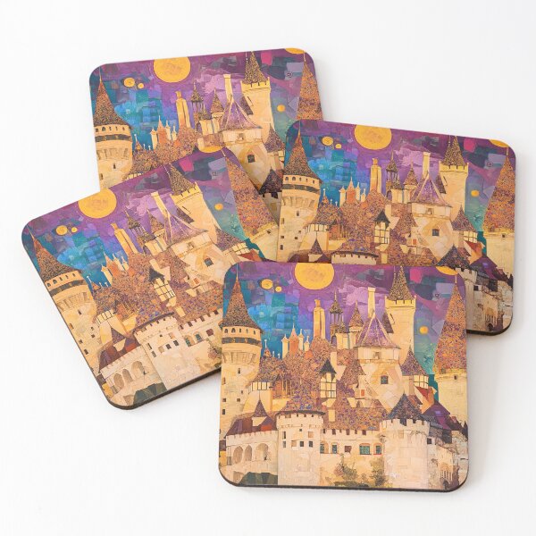 Item preview, Klimt Inspired Bran Castle designed and sold by JoyOnYourWall.
