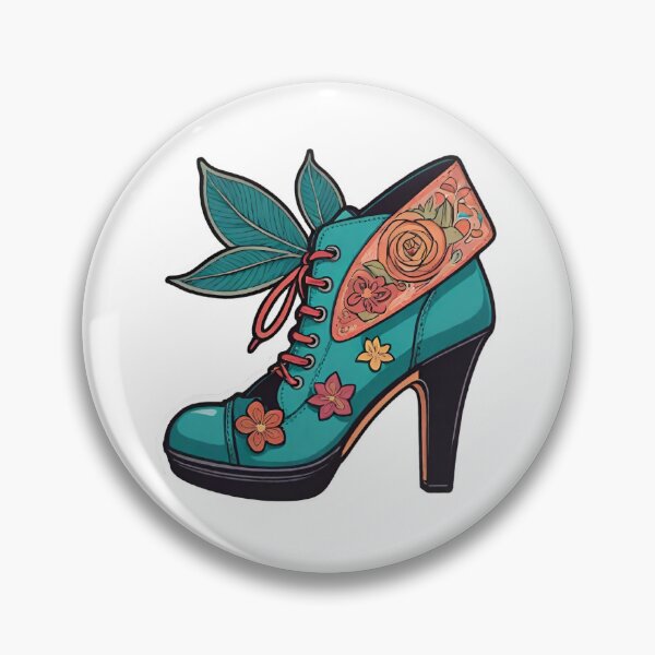 Item preview, Blue Floral Bootie designed and sold by Spike The Punch Design Co..