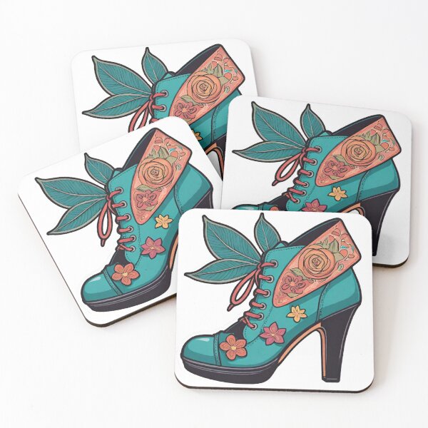 Item preview, Blue Floral Bootie designed and sold by Spike The Punch Design Co..