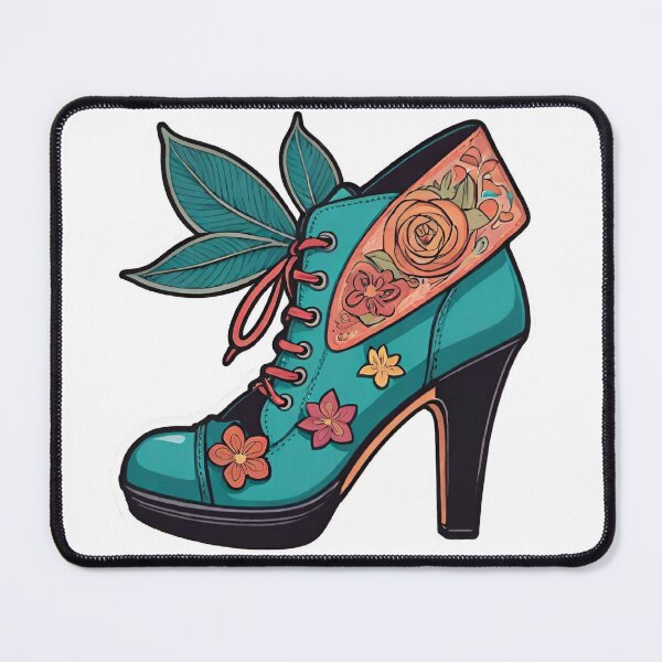 Item preview, Blue Floral Bootie designed and sold by Spike The Punch Design Co..