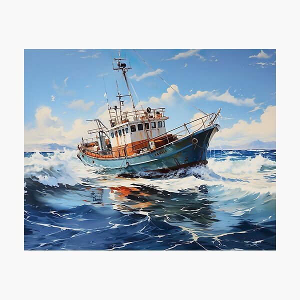 Item preview, Nautical - Fishing Boat designed and sold by KootenayDesigns.