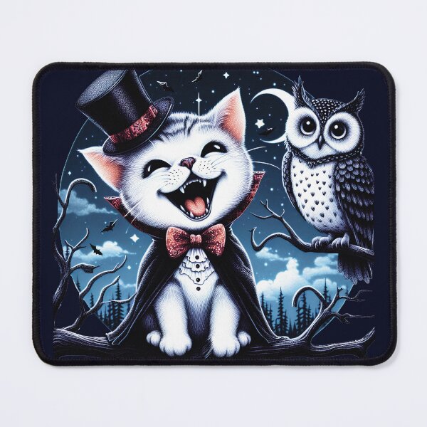 Item preview, Vampire Cat With An Owl D13 designed and sold by HappyHavenStu.