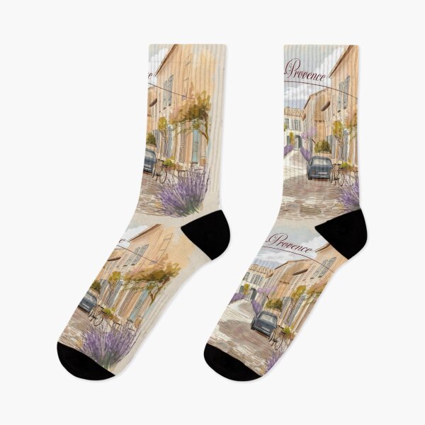 Item preview, Aix-en-Provence Lavender – French Village Art Print designed and sold by CARRAANN.