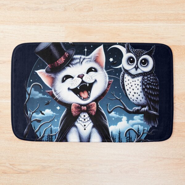 Item preview, Vampire Cat With An Owl D13 designed and sold by HappyHavenStu.
