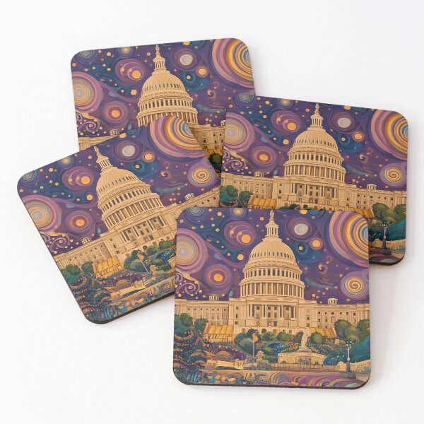 Item preview, Klimt Inspired Capitol Hill designed and sold by JoyOnYourWall.
