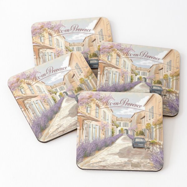 Item preview, Aix-en-Provence Lavender – French Village Art Print designed and sold by CARRAANN.