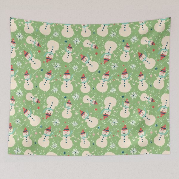 Item preview, Cozy Christmas Snowman tossed with stars snowflakes designed and sold by sarakaquabubble.