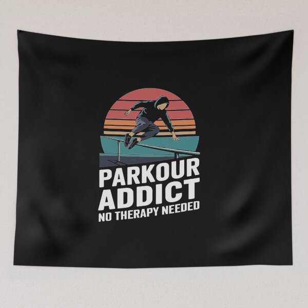 Item preview, Parkour Addict - Extreme Sports Art for Thrill-Seekers, Unique Gift for Friends and Family, Motivational Quote for Active Lifestyles designed and sold by love3617.