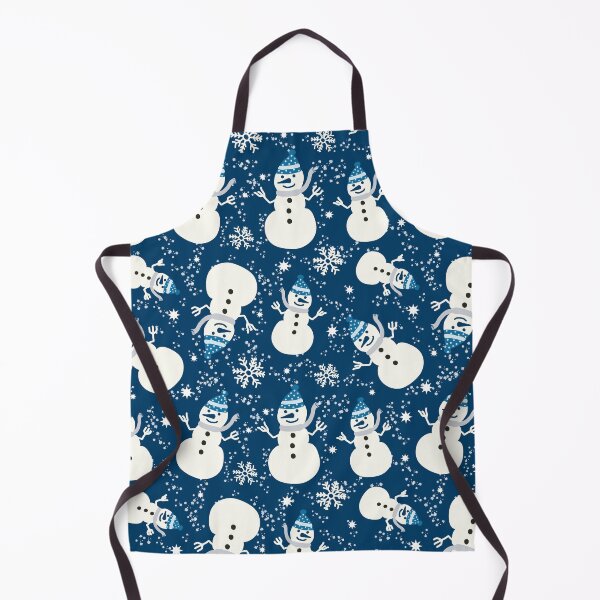 Item preview, Blue Silver Christmas Hand drawn Cozy Snowman tossed with stars snowflakes designed and sold by sarakaquabubble.