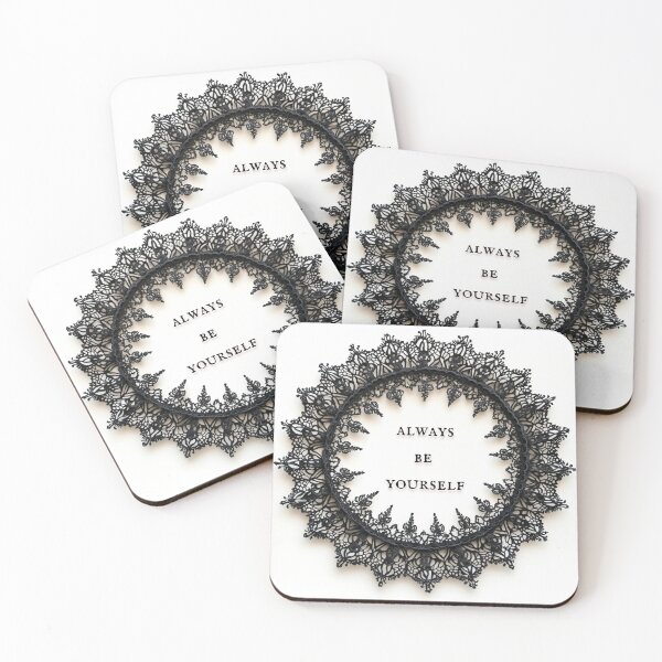 Item preview, Always be yourself, black lace, black and white designed and sold by silent-violin.