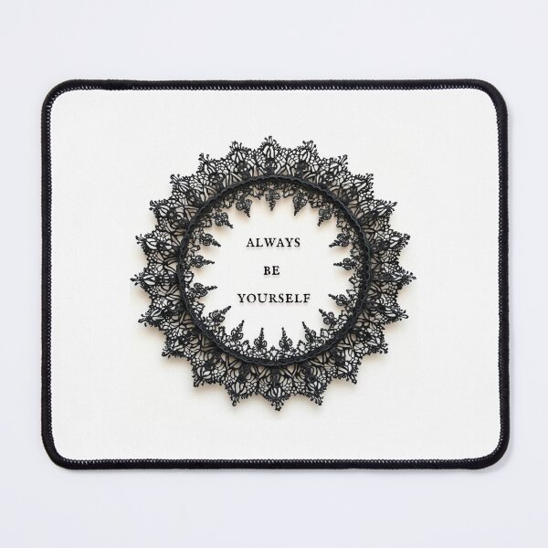 Item preview, Always be yourself, black lace, black and white designed and sold by silent-violin.