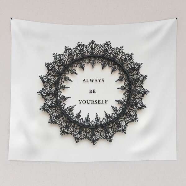 Item preview, Always be yourself, black lace, black and white designed and sold by silent-violin.