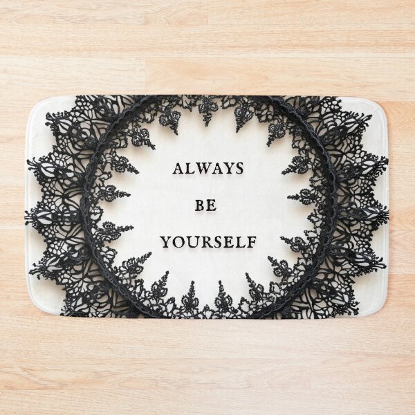 Item preview, Always be yourself, black lace, black and white designed and sold by silent-violin.