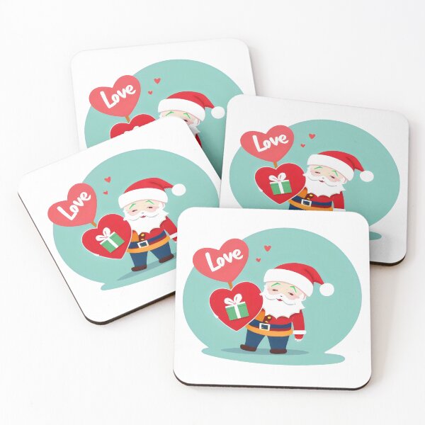 Item preview, Santa Holding Love Hearts and Gift – Festive Christmas and Valentine's Day Design designed and sold by Cherry-Cat.