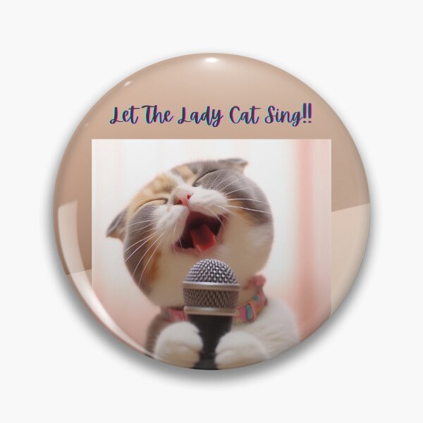 Item preview, Let The Lady Cat Sing!  AI Generated designed and sold by BrightrDayMusicArt.
