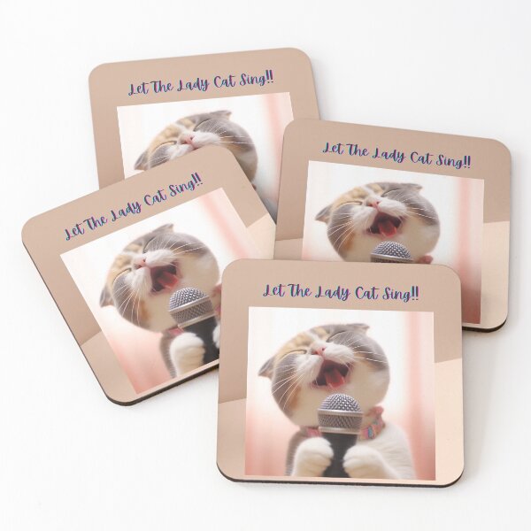 Item preview, Let The Lady Cat Sing!  AI Generated designed and sold by BrightrDayMusicArt.