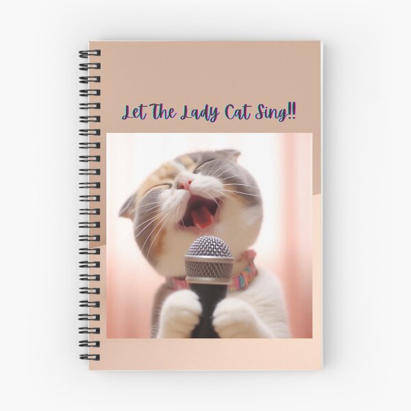 Item preview, Let The Lady Cat Sing!  AI Generated designed and sold by BrightrDayMusicArt.
