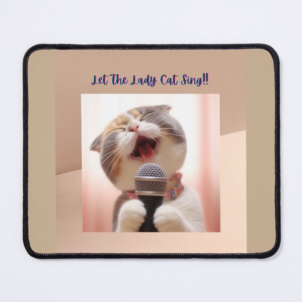 Item preview, Let The Lady Cat Sing!  AI Generated designed and sold by BrightrDayMusicArt.