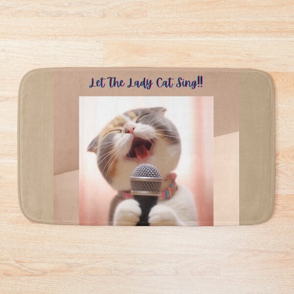 Item preview, Let The Lady Cat Sing! AI Generated designed and sold by BrightrDayMusicArt.